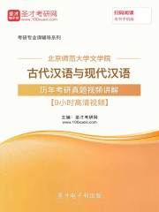 北京师范大学文学院古代汉语与现代汉语历年考研真题视频讲解【9小时高清视频】