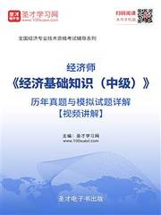 2019年经济师《经济基础知识（中级）》历年真题与模拟试题详解【视频讲解】