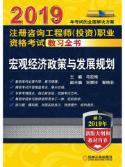 2019注册咨询工程师（投资）职业资格考试教习全书：宏观经济政策与发展规划
